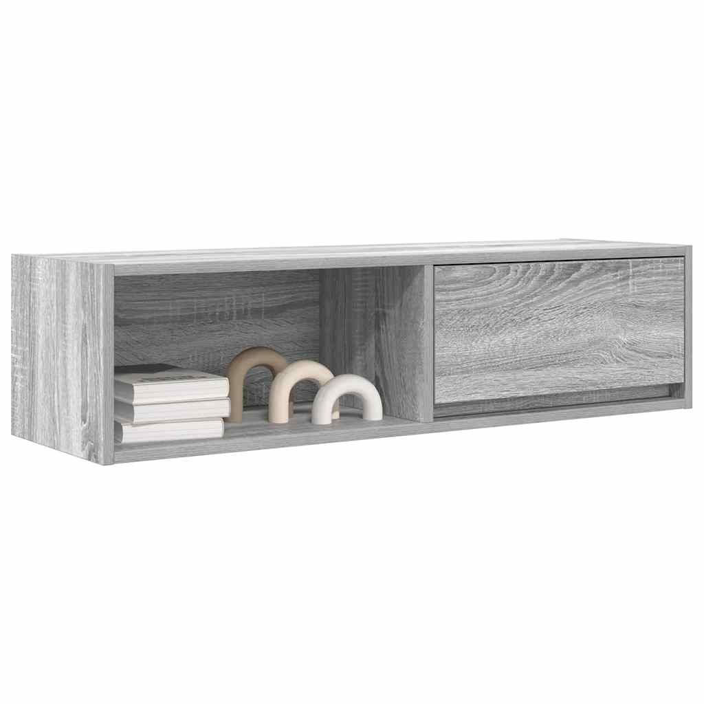 vidaXL Szafka RTV Szara Sonoma 100x31x25,5 cm Drewno klejone