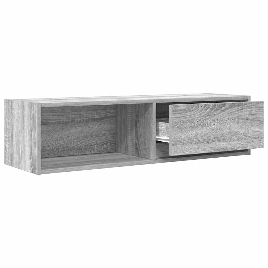 vidaXL Szafka RTV Szara Sonoma 100x31x25,5 cm Drewno klejone
