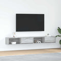 vidaXL Szafki RTV 2 szt. Szary Sonoma 100x31x25,5 cm Drewno klejone