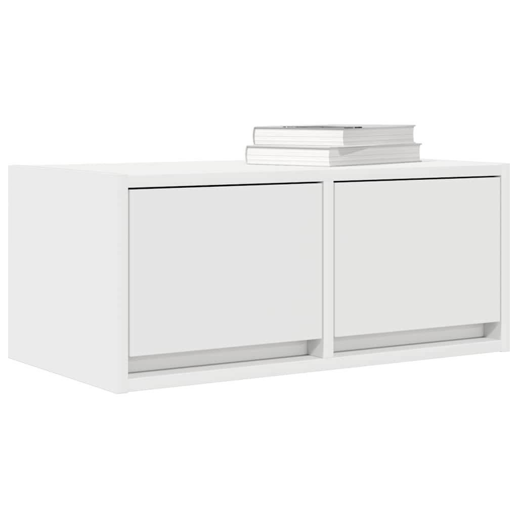 vidaXL Szafka RTV Biała 60x31x25,5 cm Drewno klejone