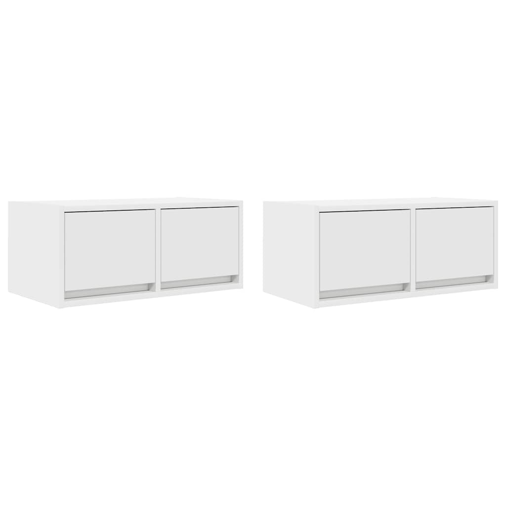 vidaXL Szafki RTV 2 szt. Białe 60x31x25,5 cm Drewno klejone