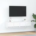 vidaXL Szafki RTV 2 szt. Białe 60x31x25,5 cm Drewno klejone