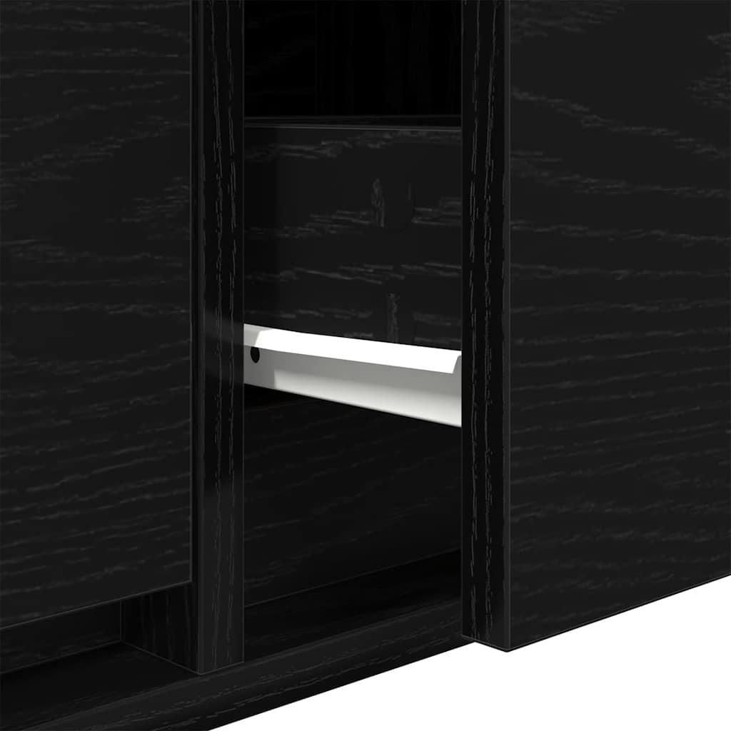 vidaXL Szafka RTV Czarny Dąb 60x31x25,5 cm Drewno klejone