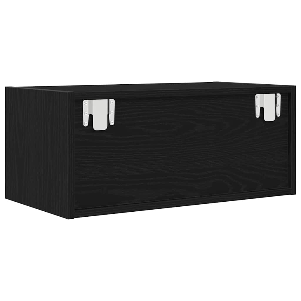 vidaXL Szafka RTV Czarny Dąb 60x31x25,5 cm Drewno klejone