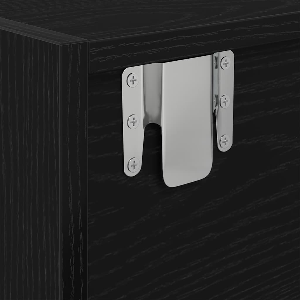 vidaXL Szafka RTV Czarny Dąb 60x31x25,5 cm Drewno klejone