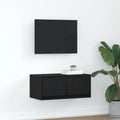 vidaXL Szafka RTV Czarny Dąb 60x31x25,5 cm Drewno klejone