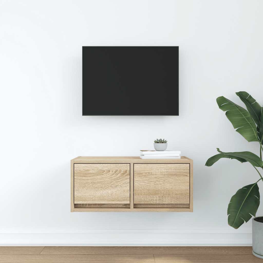 vidaXL Szafka RTV Sonoma Oak 60x31x25,5 cm Drewno klejone