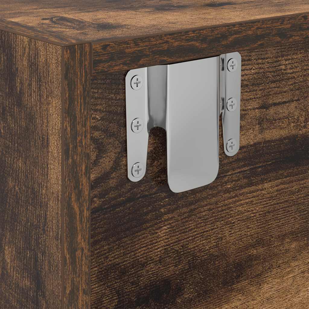 vidaXL Szafka RTV Dąb wędzony 60x31x25,5 cm Drewno klejone