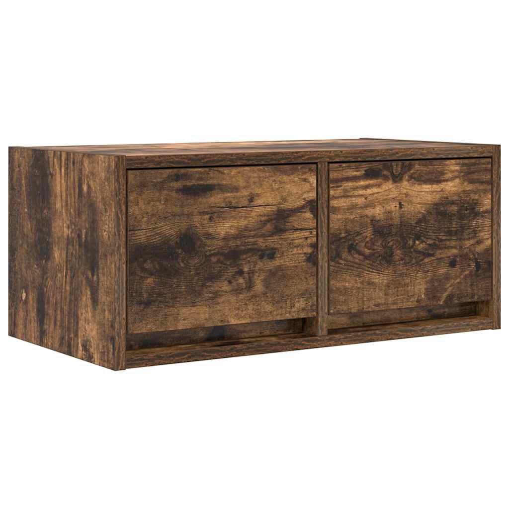 vidaXL Szafki RTV 2 szt. Dąb wędzony 60x31x25,5 cm Drewno klejone