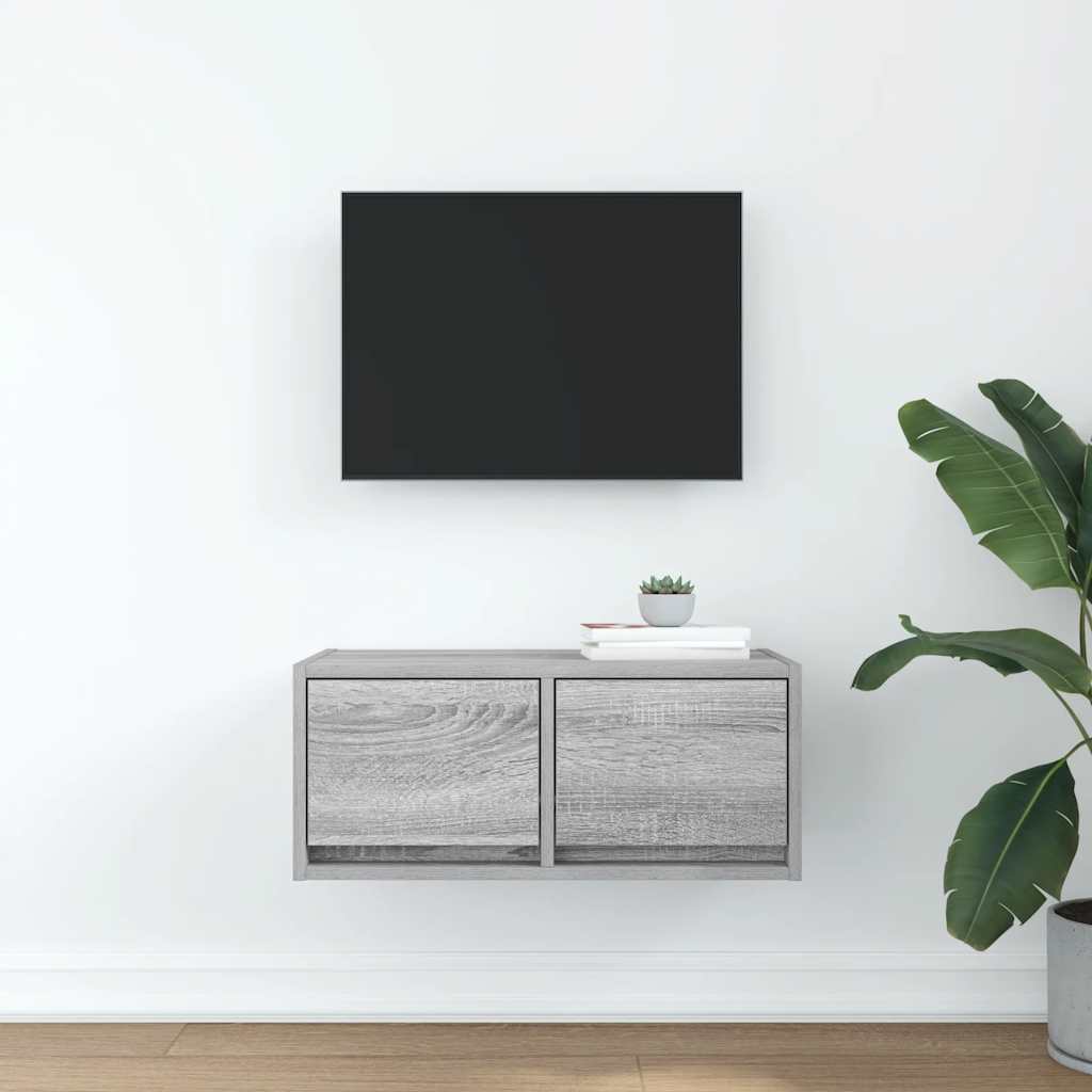 vidaXL Szafka RTV Szara Sonoma 60x31x25,5 cm Drewno klejone