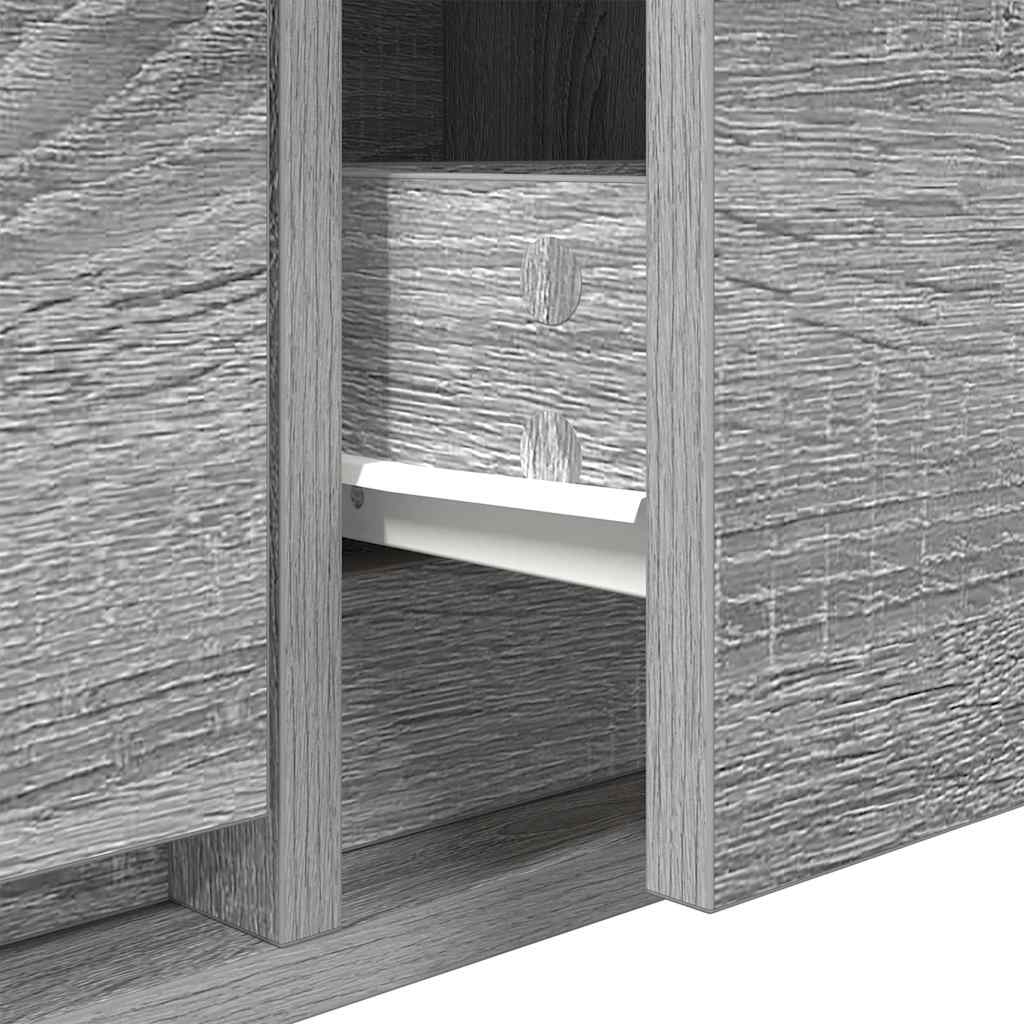 vidaXL Szafki RTV 2 szt. Szary Sonoma 60x31x25,5 cm Drewno klejone