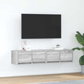 vidaXL Szafki RTV 2 szt. Szary Sonoma 60x31x25,5 cm Drewno klejone