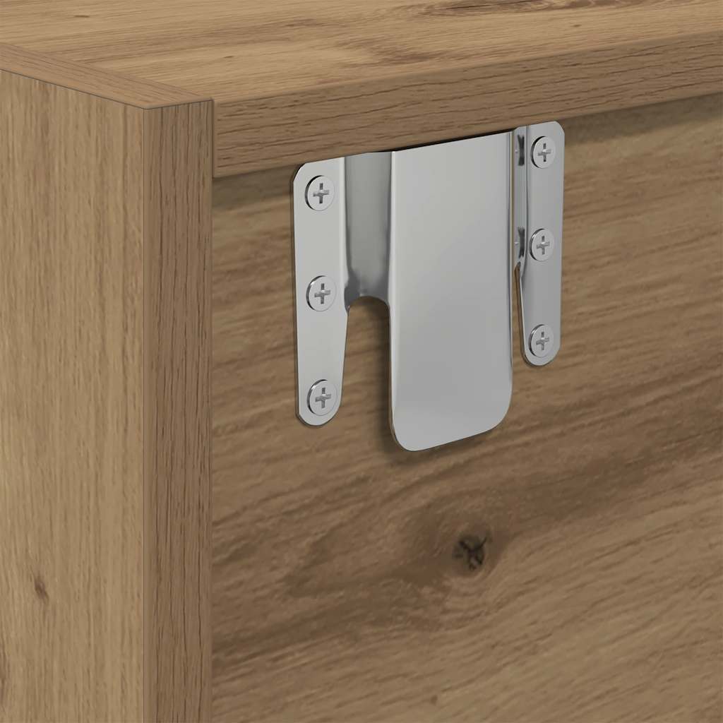 vidaXL Szafki RTV 2 szt. Dąb Artisan 60x31x25,5 cm Drewno klejone