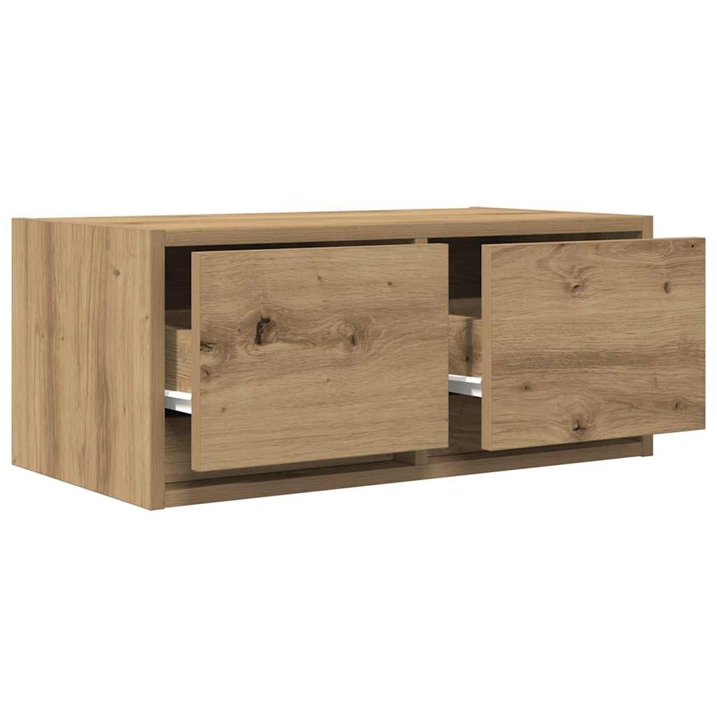 vidaXL Szafki RTV 2 szt. Dąb Artisan 60x31x25,5 cm Drewno klejone
