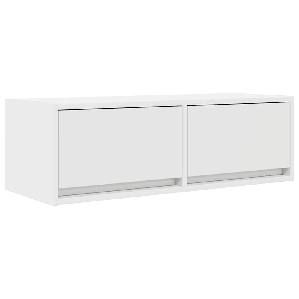 vidaXL Szafki pod TV 2 szt. Białe 80x31x25,5 cm Drewno klejone