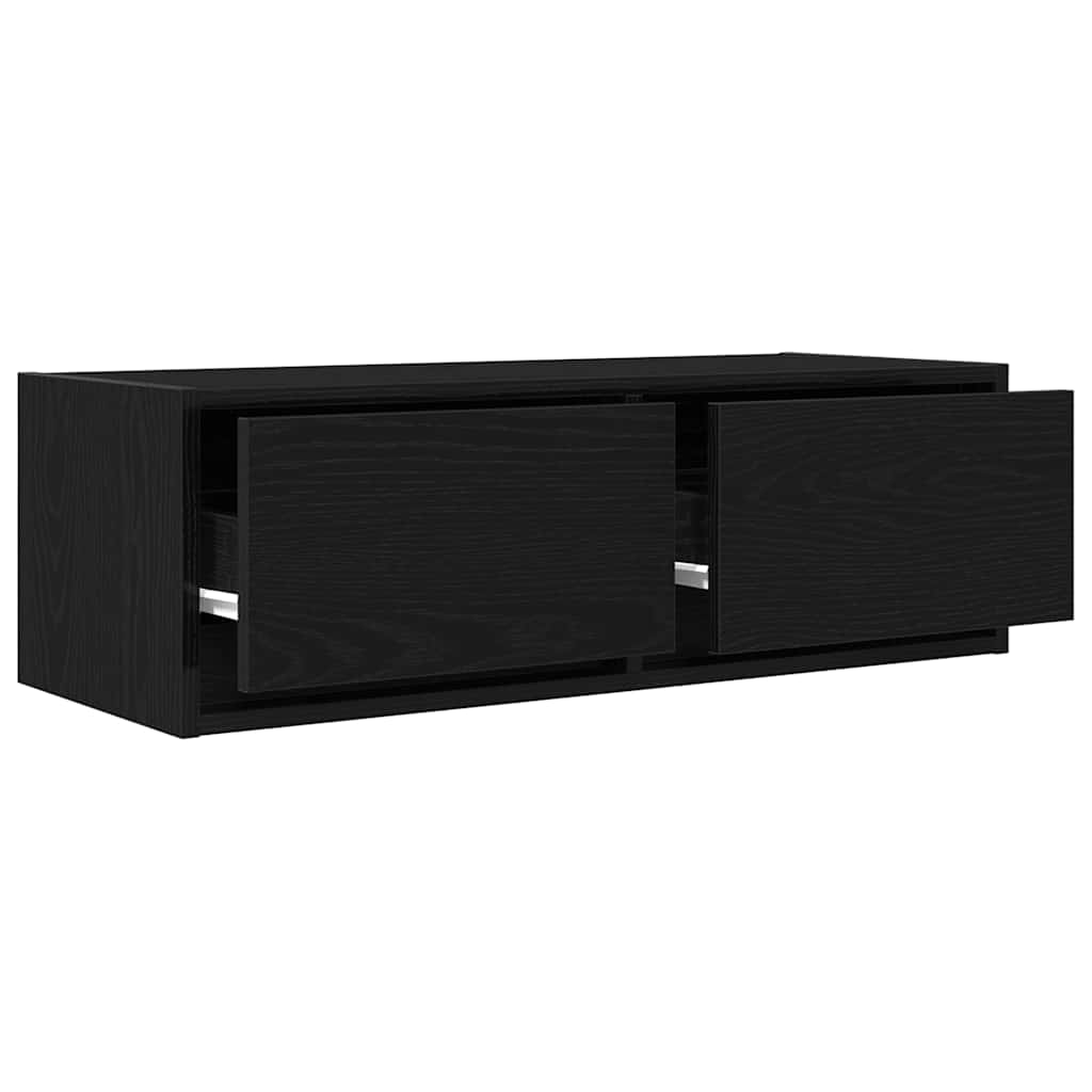 vidaXL Szafki RTV 2 szt. Dąb czarny 80x31x25,5 cm Drewno klejone
