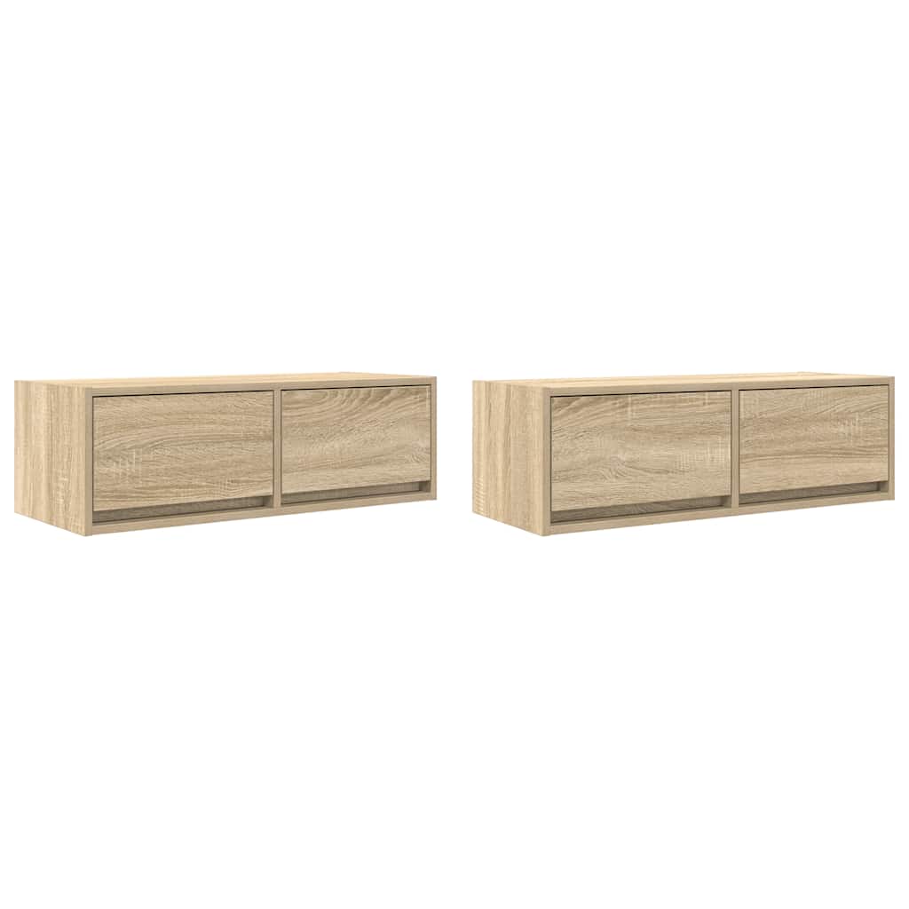 vidaXL Szafki RTV 2 szt. Dąb Sonoma 80x31x25,5 cm Drewno klejone