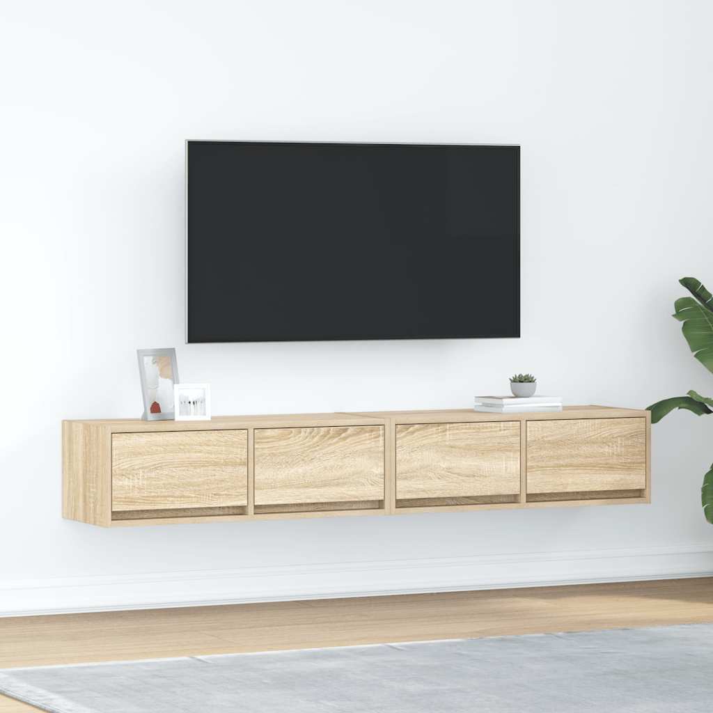 vidaXL Szafki RTV 2 szt. Dąb Sonoma 80x31x25,5 cm Drewno klejone