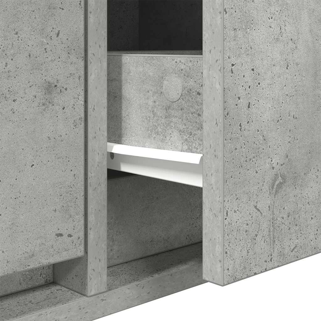 vidaXL Szafka RTV Betonowa Szara 80x31x25,5 cm Drewno klejone