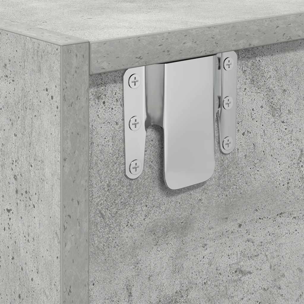 vidaXL Szafki RTV 2 szt. Beton Szary 80x31x25,5 cm Drewno klejone