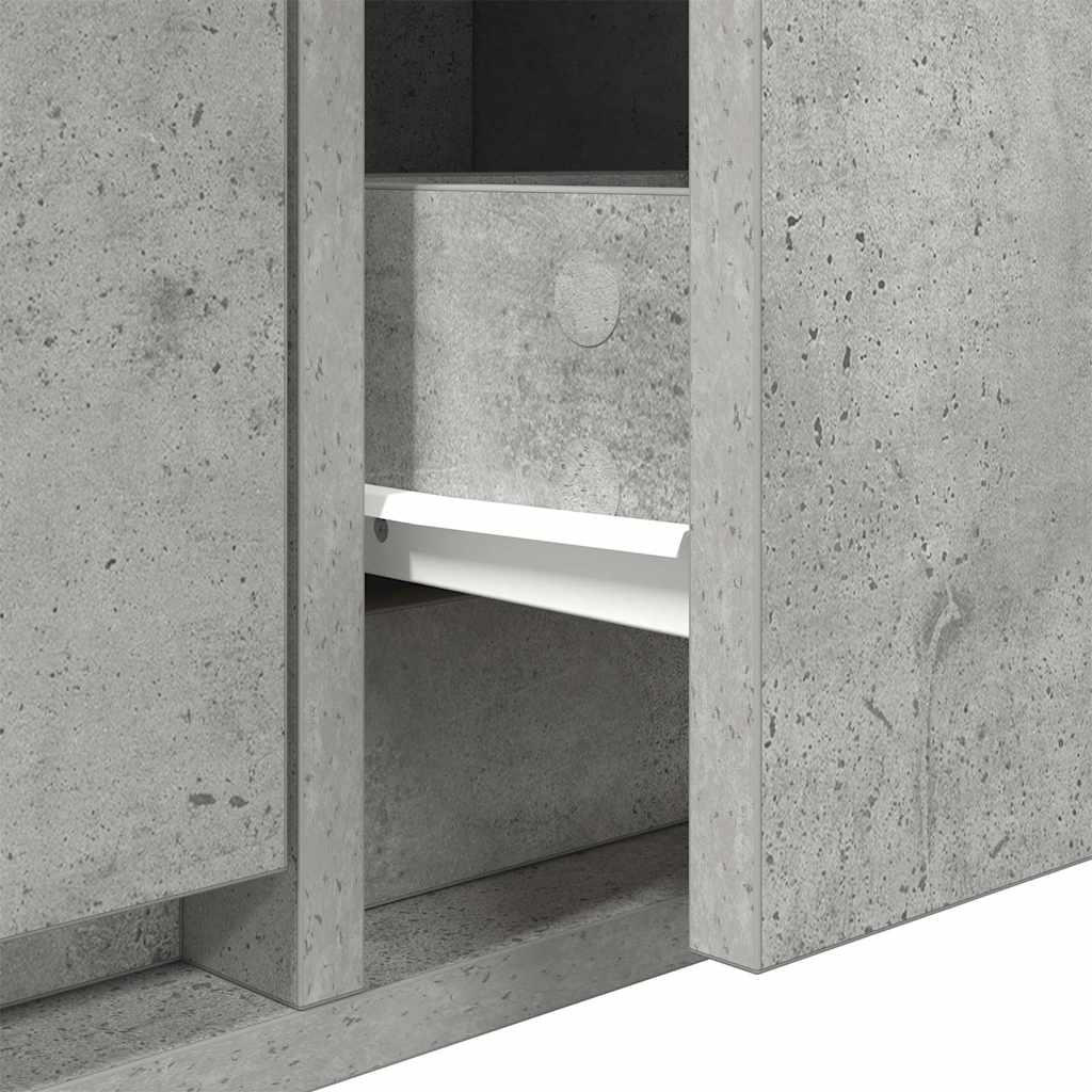 vidaXL Szafki RTV 2 szt. Beton Szary 80x31x25,5 cm Drewno klejone