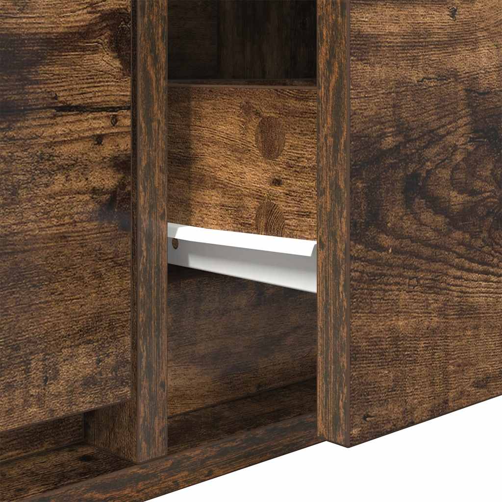 vidaXL Szafka RTV Dąb wędzony 80x31x25,5 cm Drewno klejone
