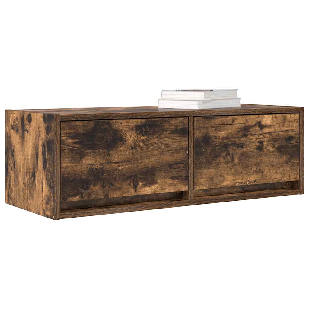 vidaXL Szafka RTV Dąb wędzony 80x31x25,5 cm Drewno klejone