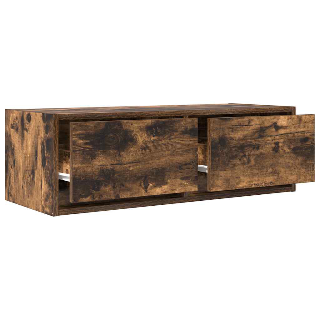 vidaXL Szafka RTV Dąb wędzony 80x31x25,5 cm Drewno klejone