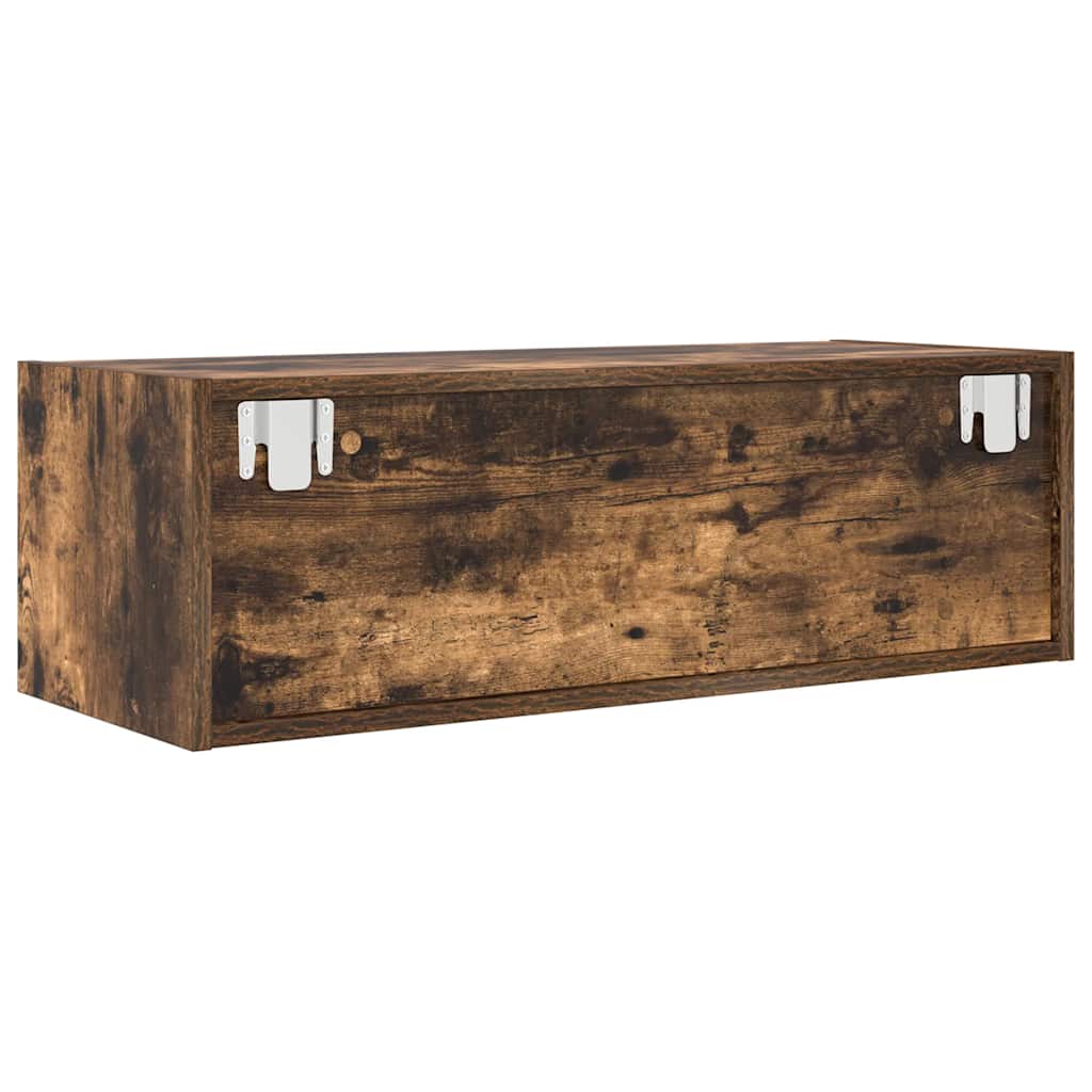 vidaXL Szafka RTV Dąb wędzony 80x31x25,5 cm Drewno klejone
