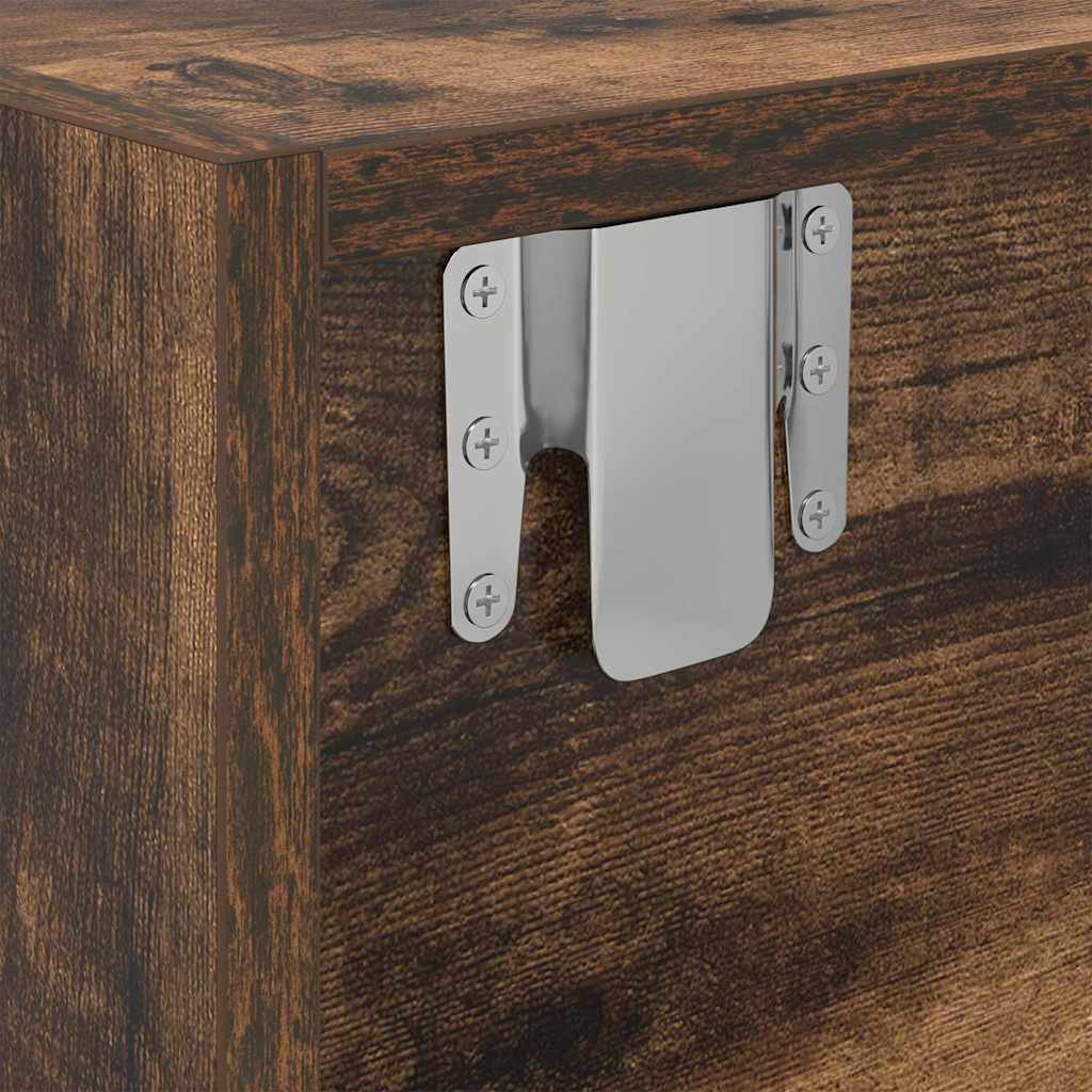 vidaXL Szafka RTV Dąb wędzony 80x31x25,5 cm Drewno klejone