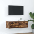 vidaXL Szafka RTV Dąb wędzony 80x31x25,5 cm Drewno klejone