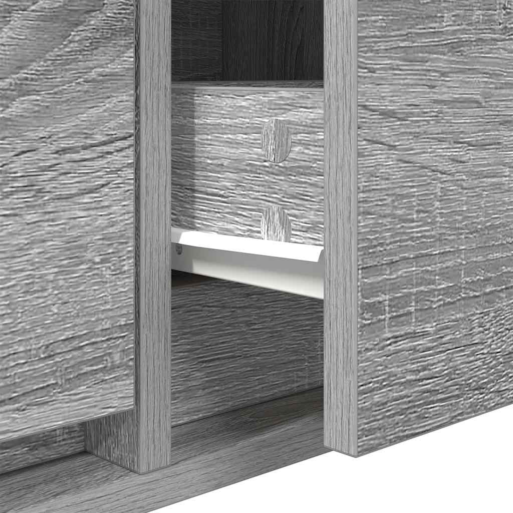 vidaXL Szafka RTV Szara Sonoma 80x31x25,5 cm Drewno klejone