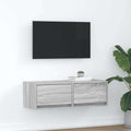 vidaXL Szafka RTV Szara Sonoma 80x31x25,5 cm Drewno klejone