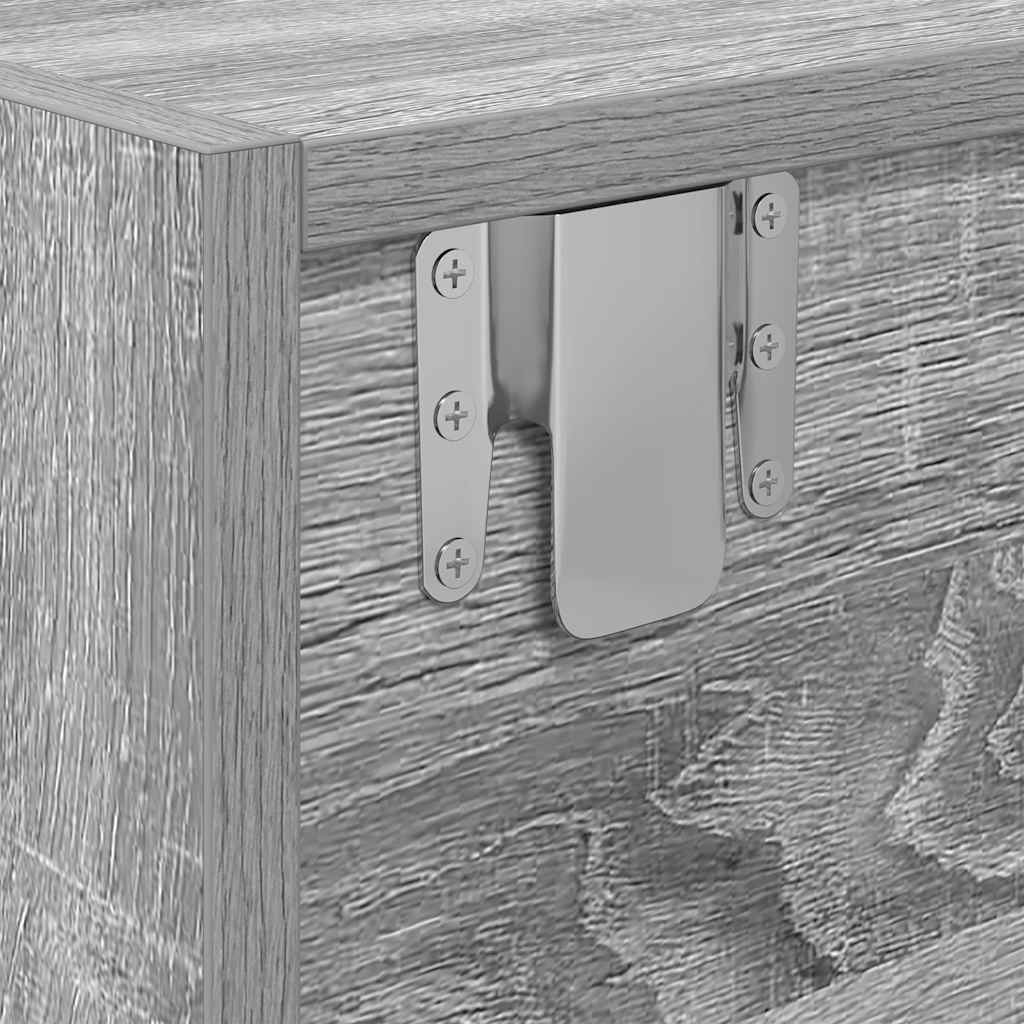 vidaXL Szafki RTV 2 szt. Szary Sonoma 80x31x25,5 cm Drewno klejone