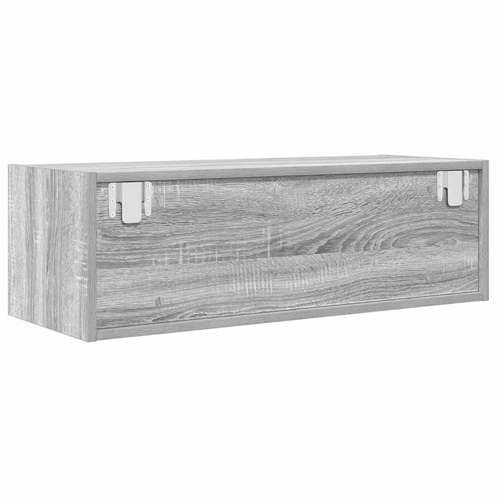 vidaXL Szafki RTV 2 szt. Szary Sonoma 80x31x25,5 cm Drewno klejone