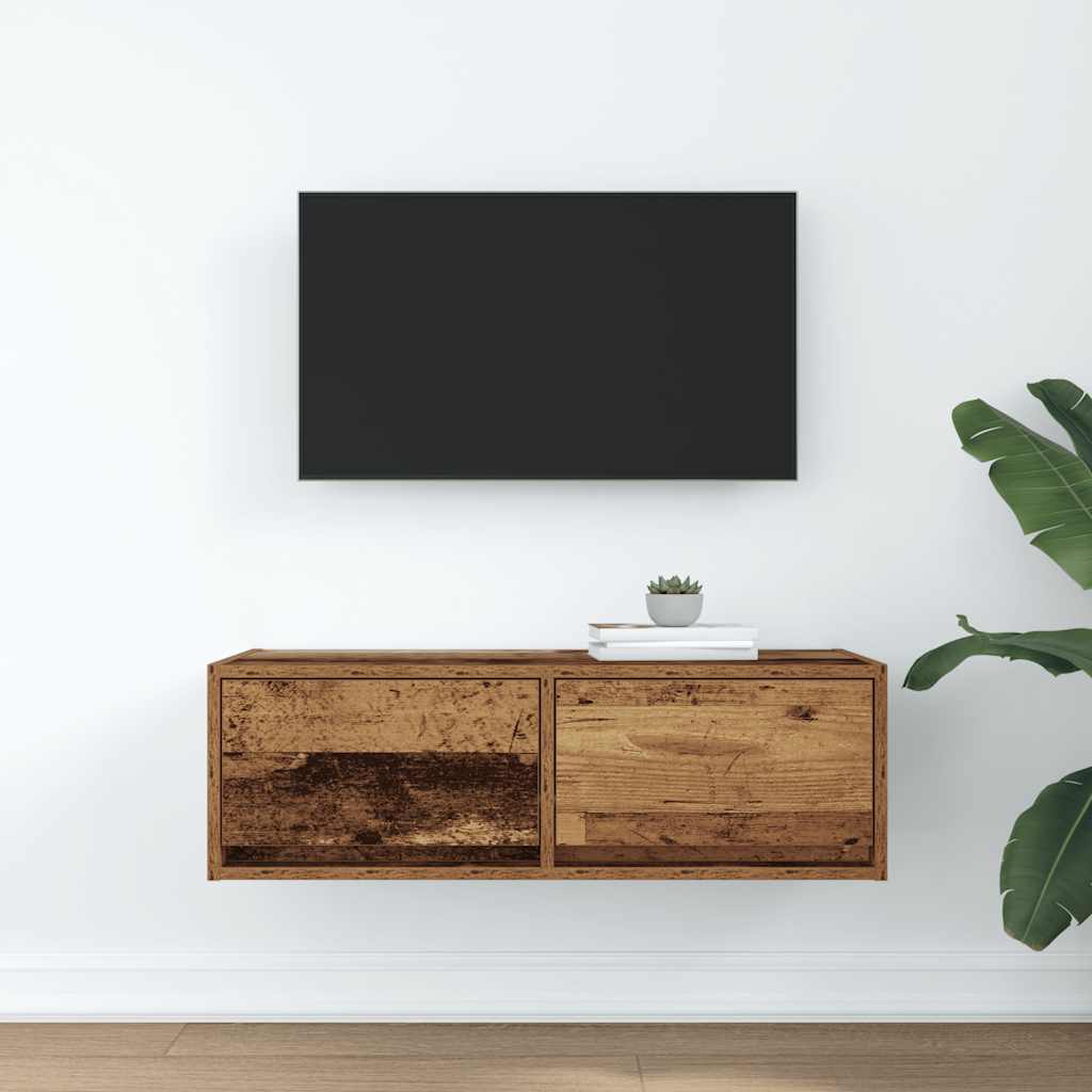 vidaXL Szafka RTV Stare drewno 80x31x25,5 cm Drewno klejone
