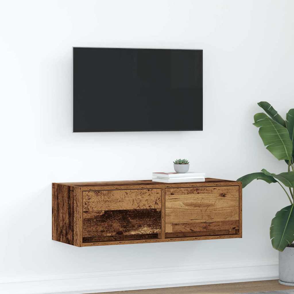 vidaXL Szafka RTV Stare drewno 80x31x25,5 cm Drewno klejone
