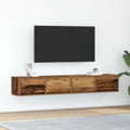 vidaXL Szafki RTV 2 szt. Stare drewno 80x31x25,5 cm Drewno klejone