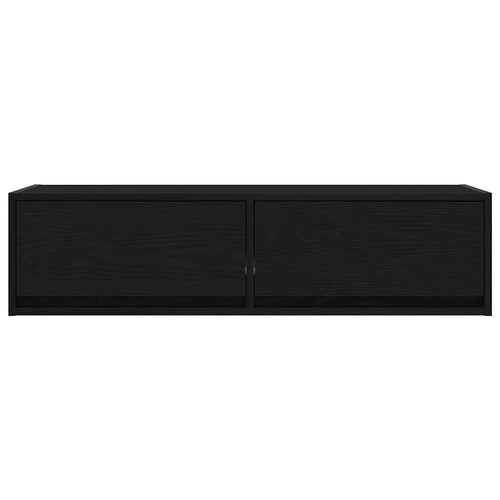 vidaXL Szafka pod telewizor z szufladą Czarny dąb 100 x 31 x 25,5 cm