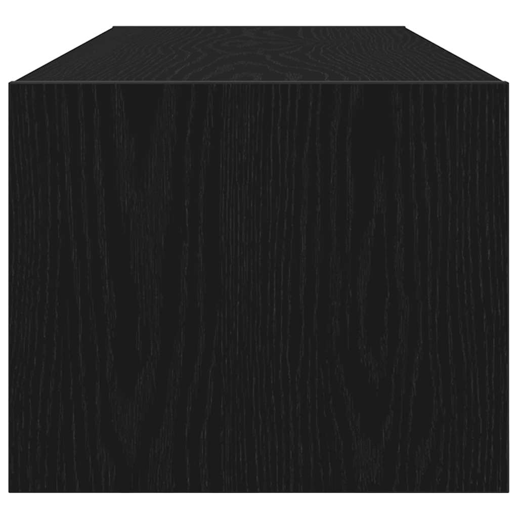 vidaXL Szafka pod telewizor z szufladą Czarny dąb 100 x 31 x 25,5 cm