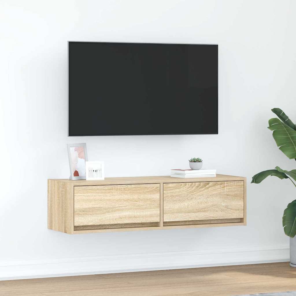 vidaXL Szafka pod telewizor z szufladą dąb sonoma 100 x 31 x 25,5 cm