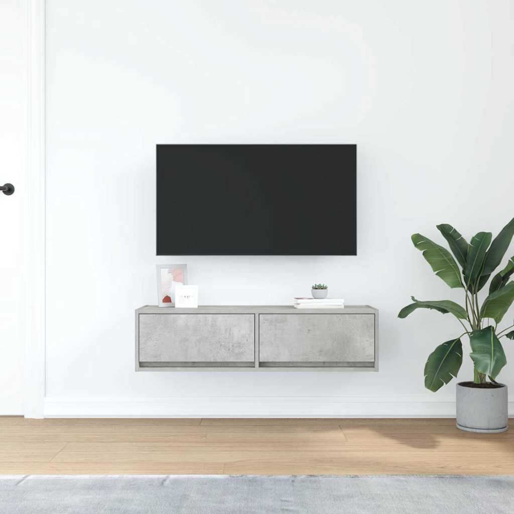 vidaXL Szafka pod telewizor Betonowy szary 100 x 31 x 25,5 cm