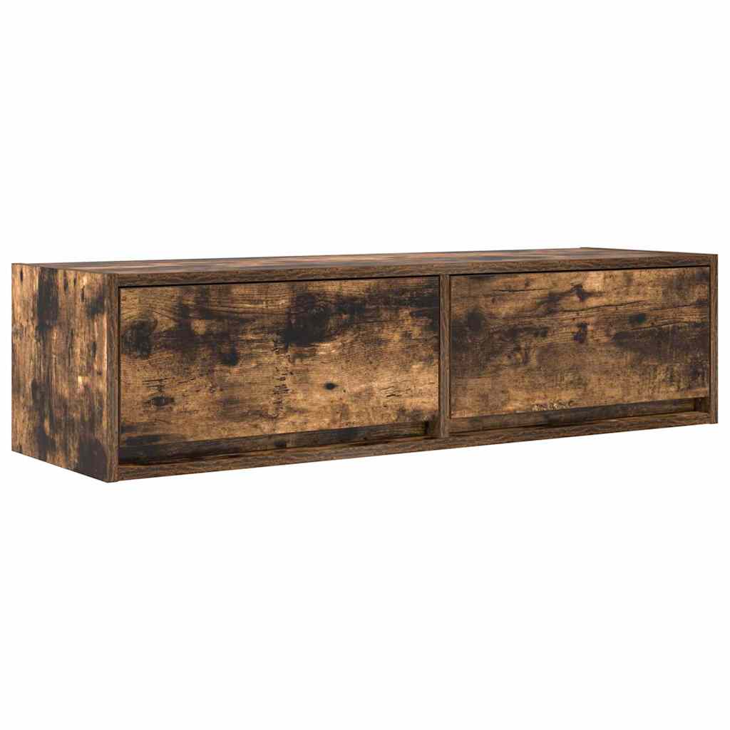 vidaXL Szafka pod telewizor z szufladą Wędzony dąb 100 x 31 x 25,5 cm