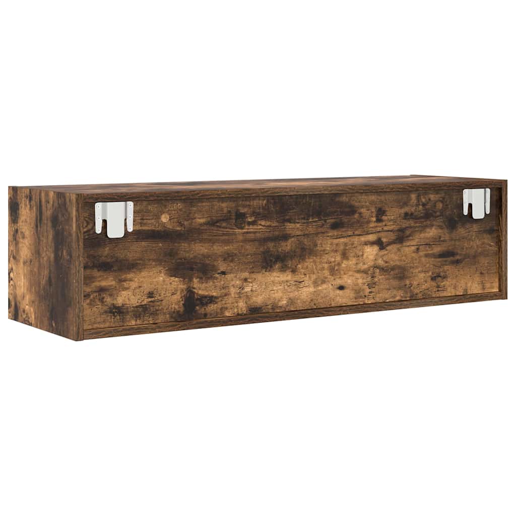 vidaXL Szafka pod telewizor z szufladą Wędzony dąb 100 x 31 x 25,5 cm