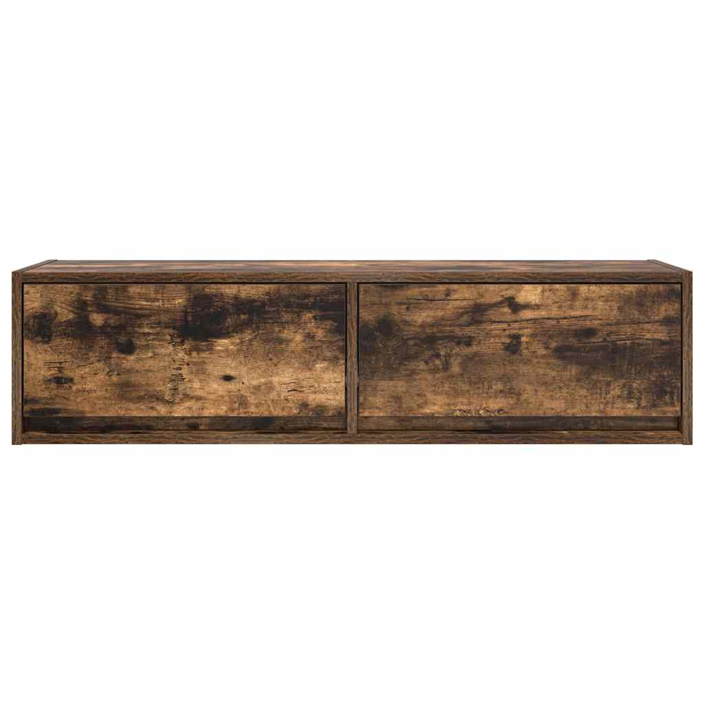 vidaXL Szafka pod telewizor z szufladą Wędzony dąb 100 x 31 x 25,5 cm