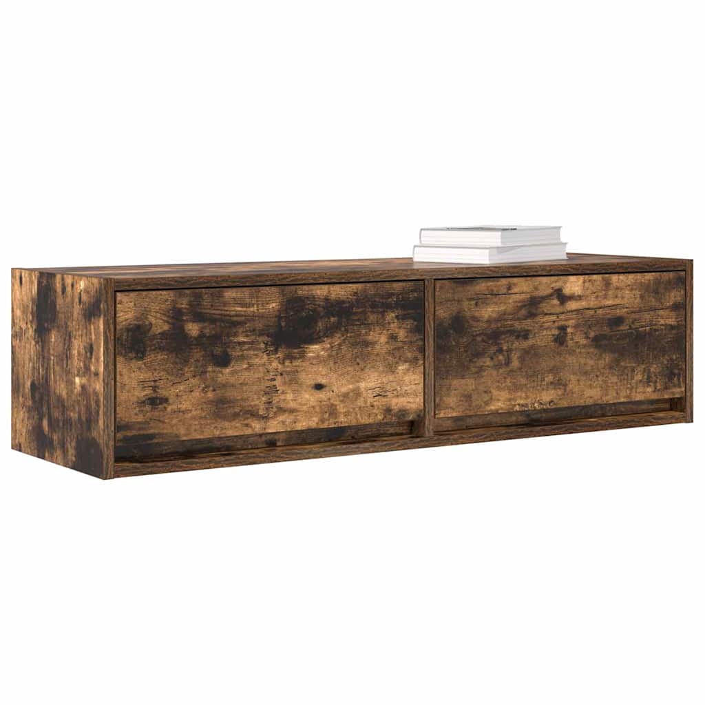 vidaXL Szafka pod telewizor z szufladą Wędzony dąb 100 x 31 x 25,5 cm