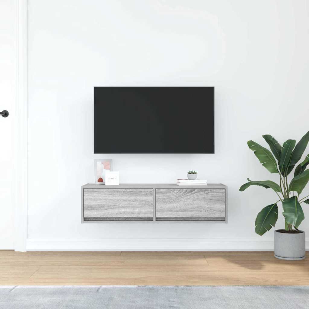 vidaXL Szafka pod telewizor Szary dąb sonoma 100 x 31 x 25,5 cm