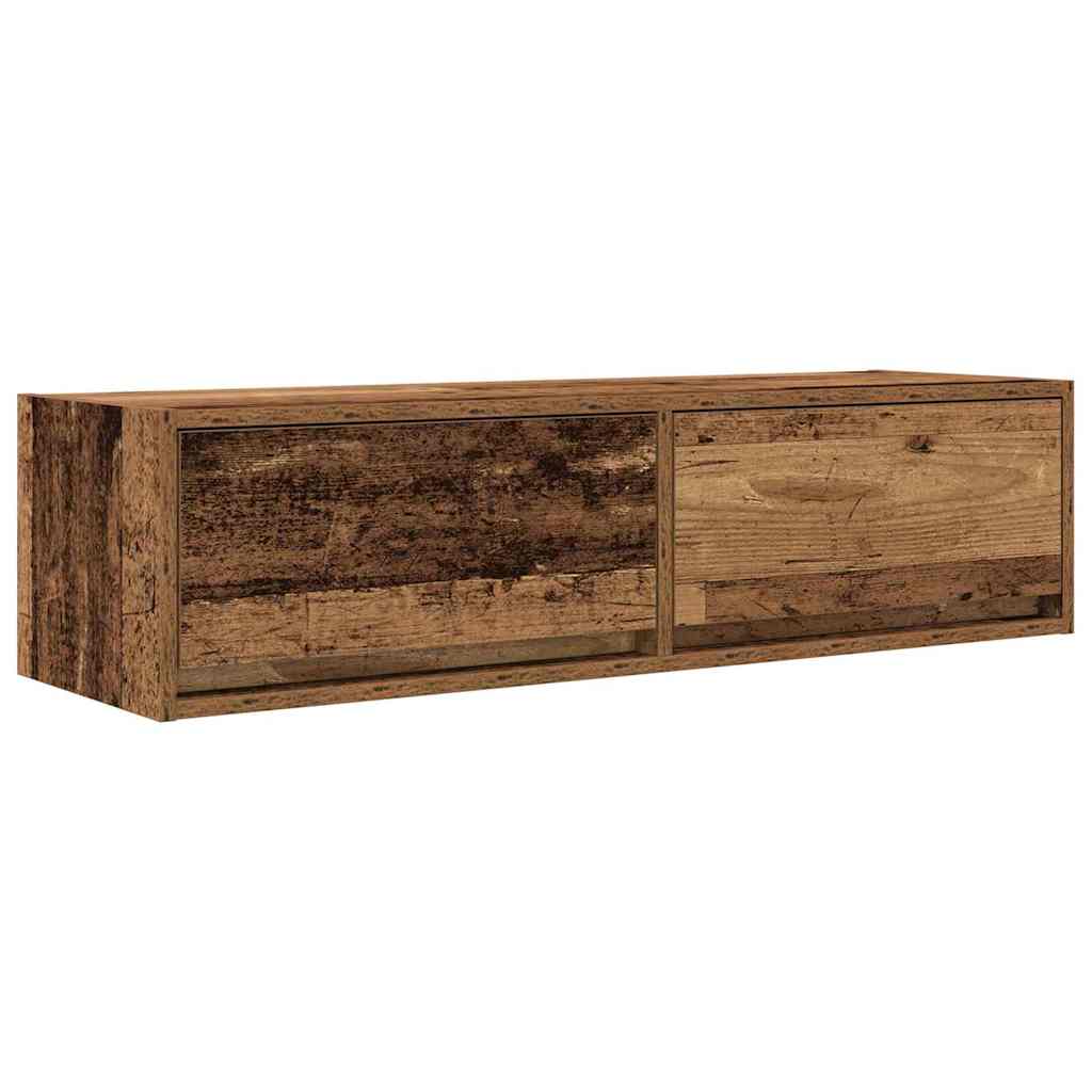 vidaXL Szafka pod telewizor z szufladą Stare drewno 100 x 31 x 25,5 cm