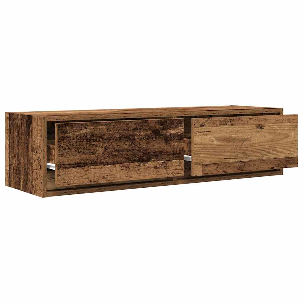 vidaXL Szafka pod telewizor z szufladą Stare drewno 100 x 31 x 25,5 cm