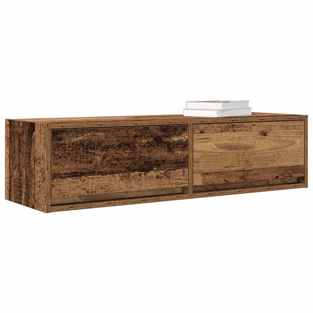 vidaXL Szafka pod telewizor z szufladą Stare drewno 100 x 31 x 25,5 cm